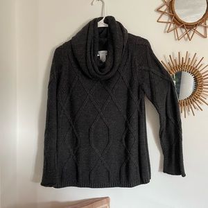Grey Cowl Neck Sweater